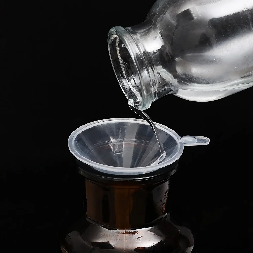 2-50Pcs Mini Funnel 3/5cm Transparent Liquid Oil Funnel Small Mouth Funnel Schoo