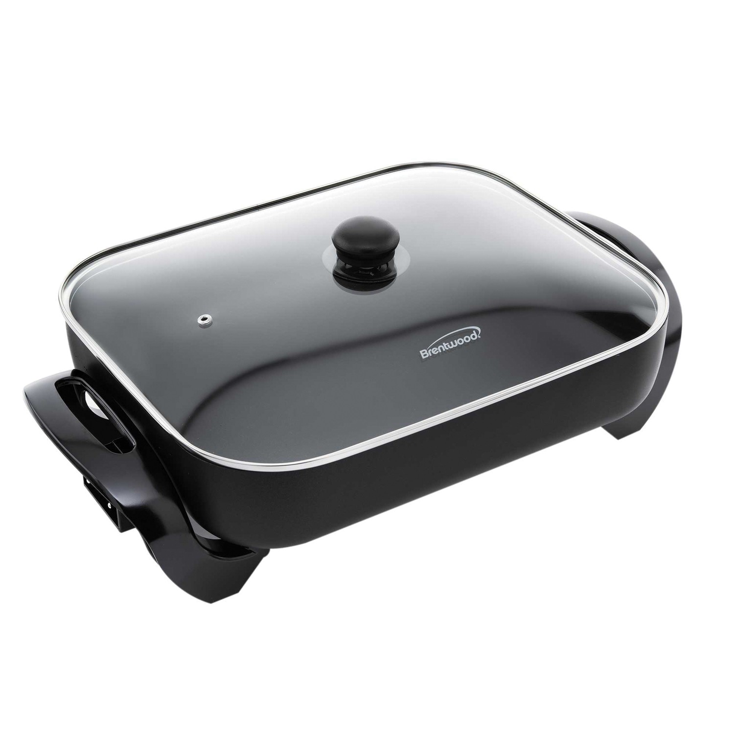 Brentwood Nonstick Electric Skillet with Glass Lid (1,400W; 16″)