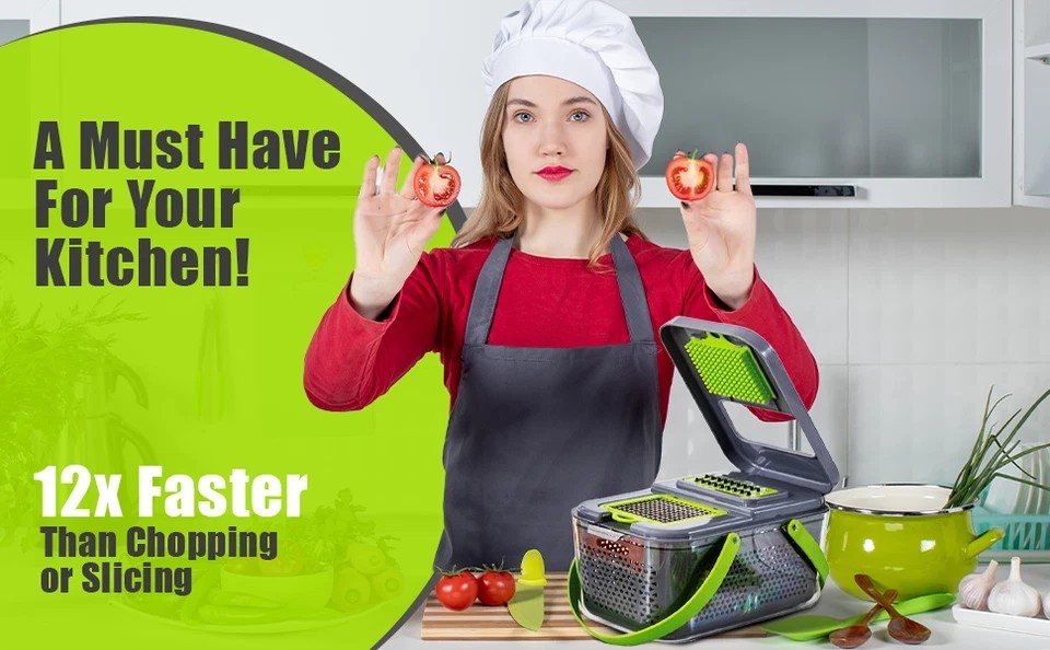 22-in-1 Multifunctional Vegetable Chopper Slicer Fruit Cutter Durable Tool