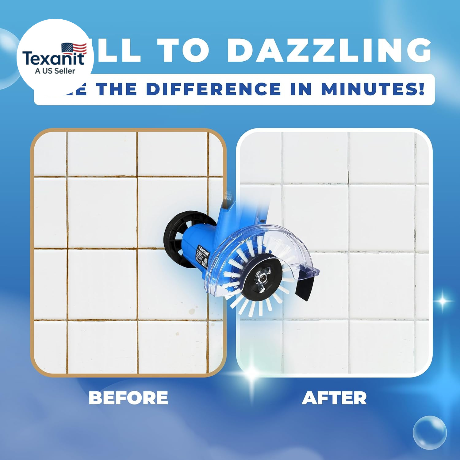 Electric Stand-Up Lightweight Grout Cleaning Machine – Easy-To-Use Tile Grout Cl