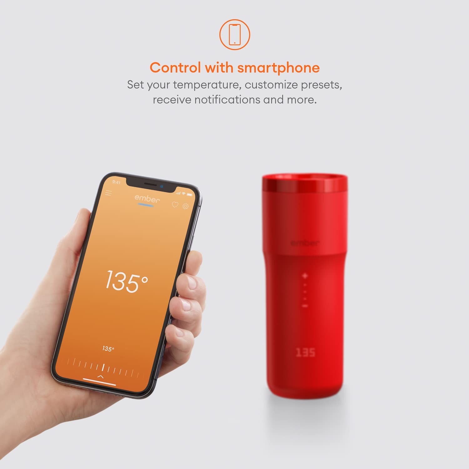 Ember Temperature Control Travel Mug 2, 12 Oz, App-Controlled Heated Coffee Mug