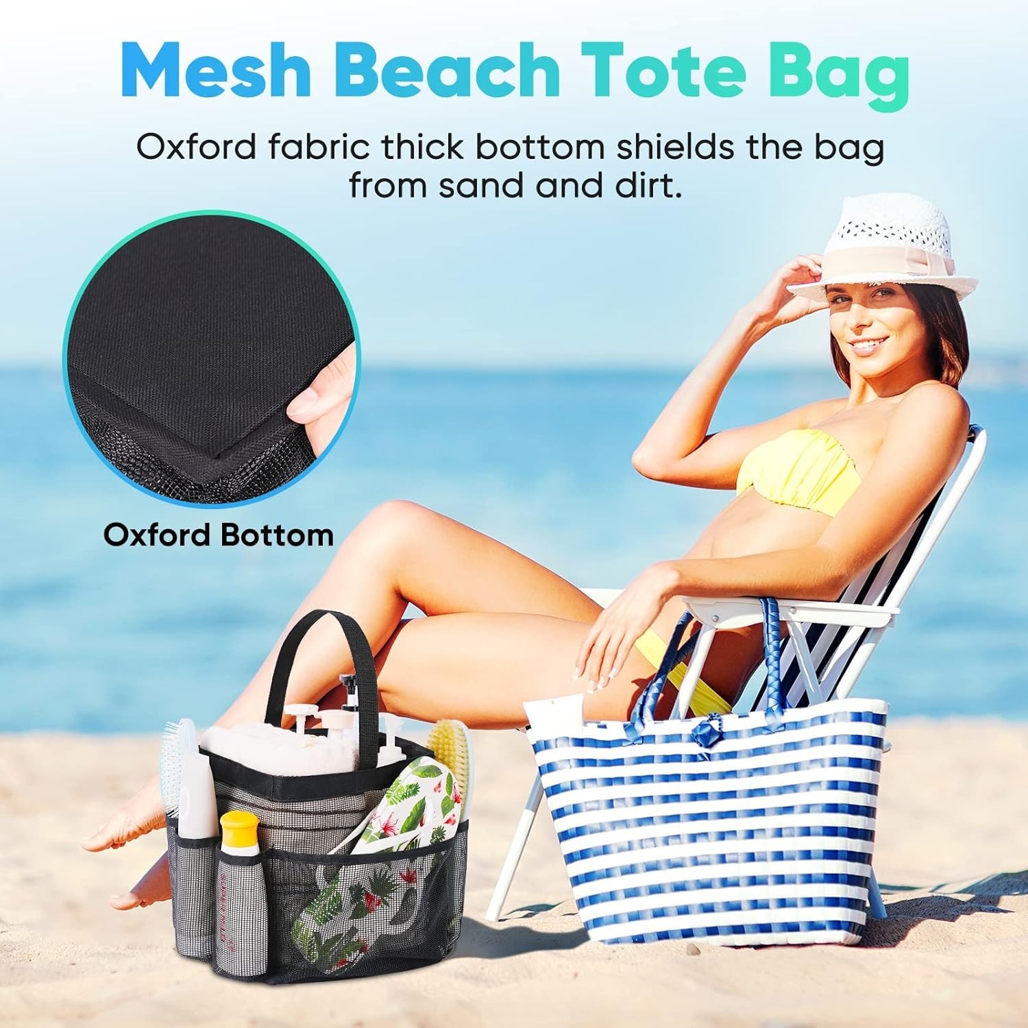 All Black Portable Shower Caddy – Large Capacity for Travel & Outdoor Adventure