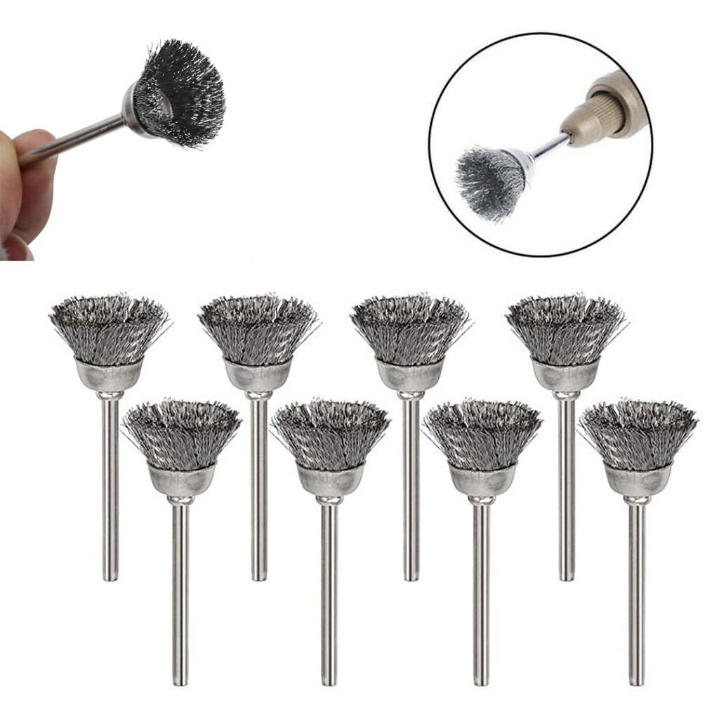 45X Stainless Steel Wire Brush Set Dremel Tool Rotary Die Grinder Removal Wheel