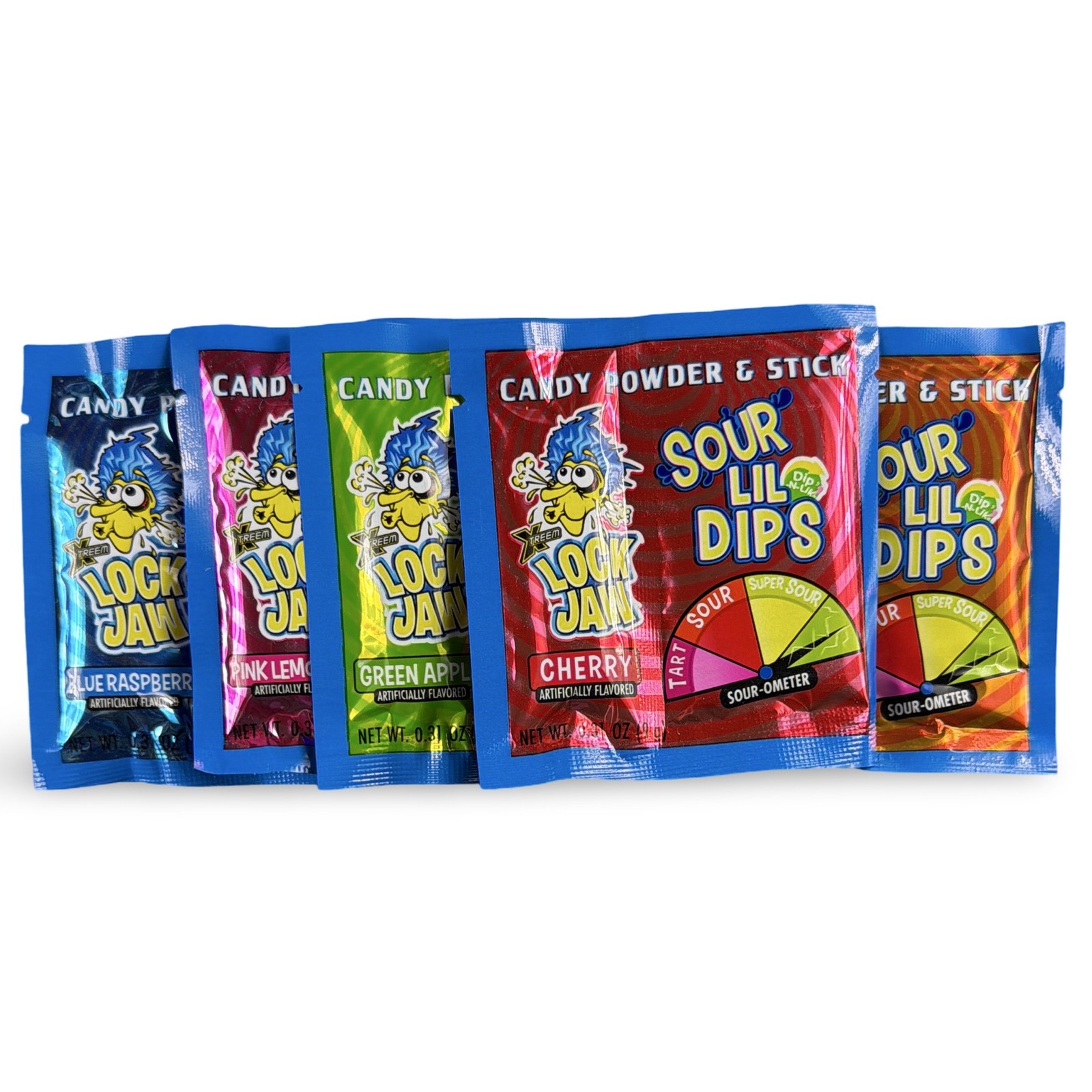 Candy Powder & Stick Dips – 20 Pack | Fun Dip, Lock Jaw, ICEE or Slush Puppie |