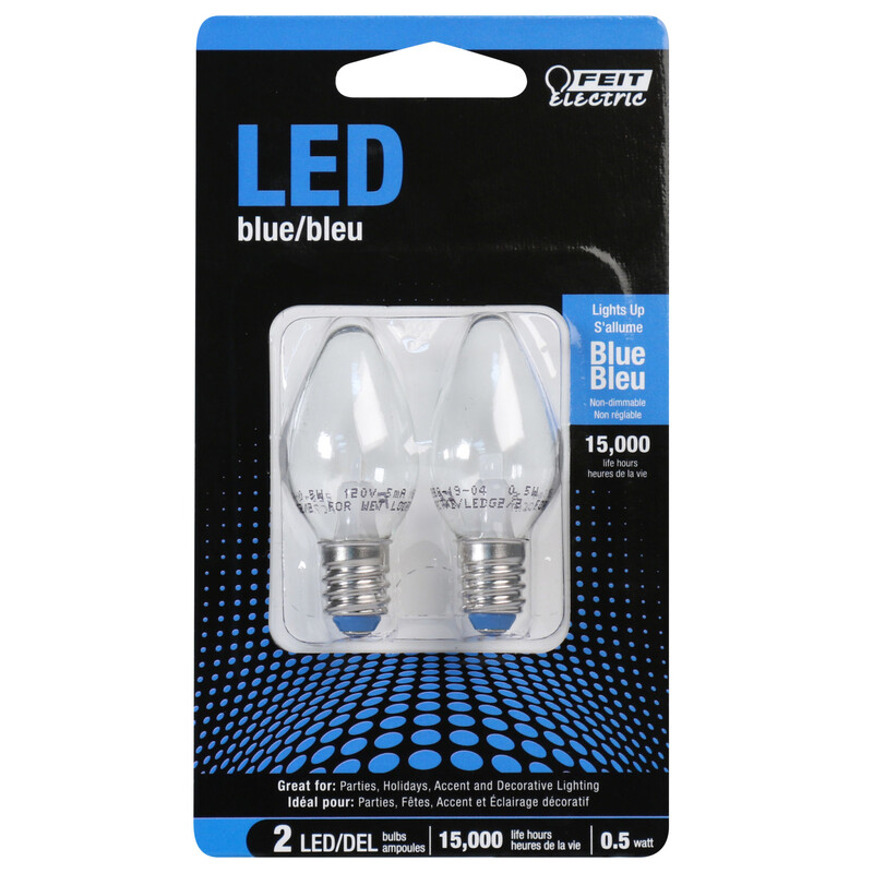 Feit Electric Accent Blue LED Night Light Bulb – BPC7/B/LEDG2/2