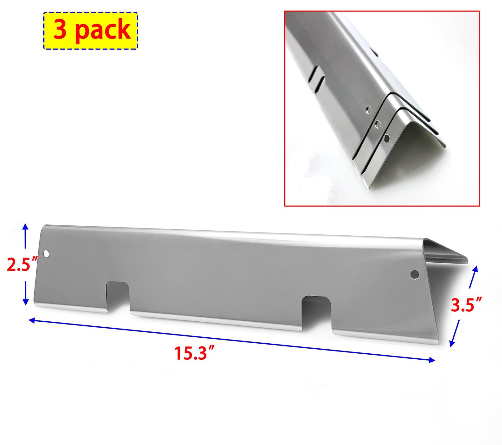 15.3 Flavorizer Bars Replacement for Weber 7635 Spirit I GS4 Spirit 2 200 Series