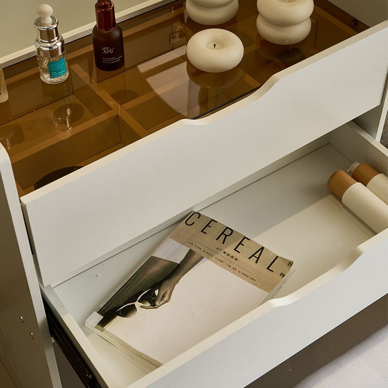 3 – in – 1 Vanity Desk with Mirror And Lights, Small Vanity Desk Set with