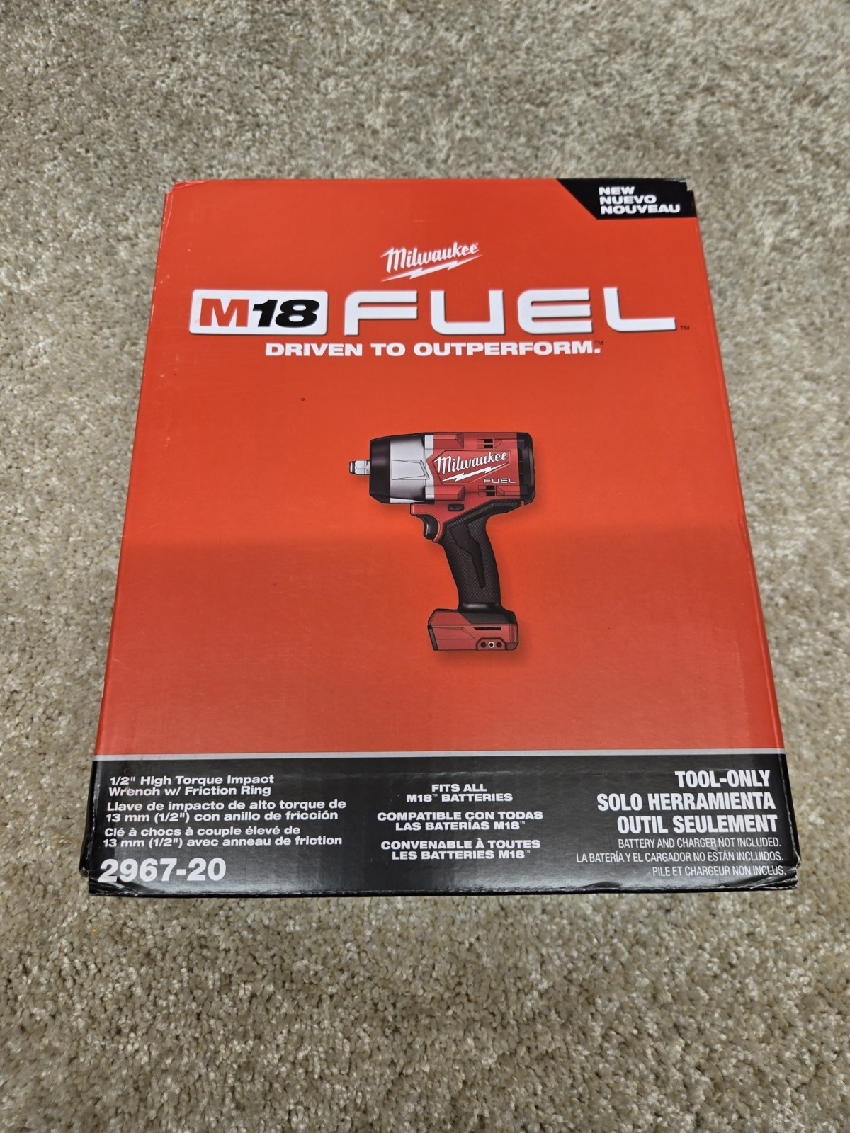 MILWAUKEE M18 FUEL 1/2 High Torque Impact Wrench w/ Friction Ring 2967-20 NEW