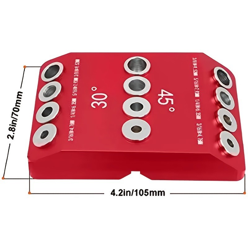 Multi – Angle Drill Guide Jig – 30°/45°/90° Drilling, V – Groove for Corners & C