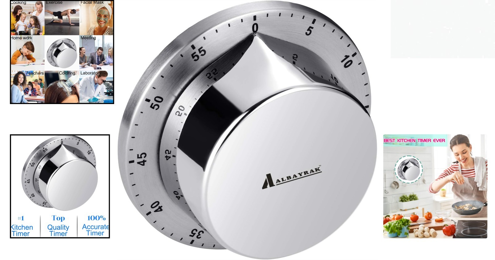 70db Loud Timer, Waterproof Stainless Steel Design – Ultimate Cooking Companion