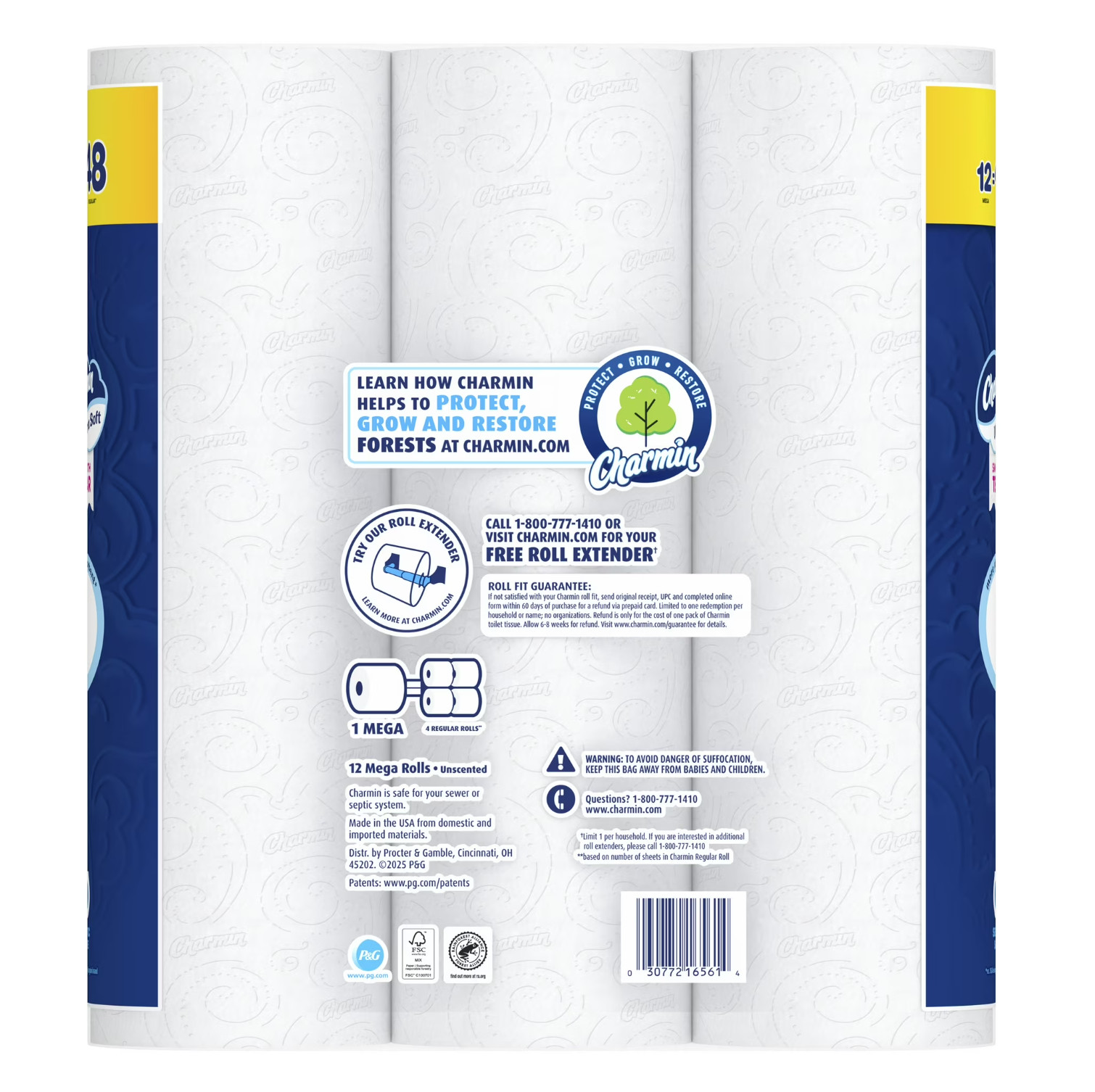 Charmin Ultra Soft Toilet Paper, 12 Mega Rolls, 2-Ply Bath Tissue