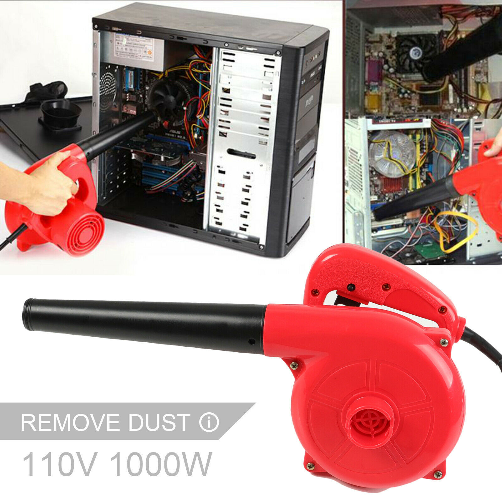 1000W Corded Electric Leaf Blower2-In-1 Handheld Lightweight Sweeper/vacuum110V