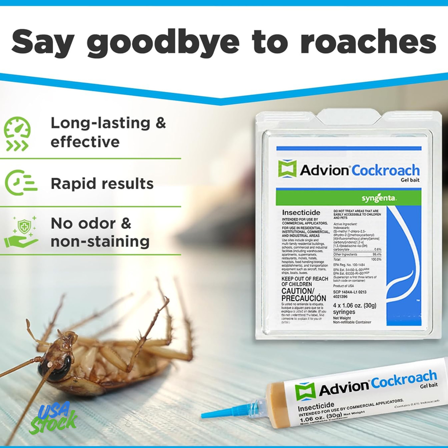 Advion Cocokroad Gel bait 4x30gm Syringes-Best Roach Bait
