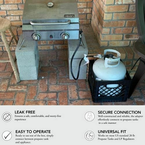 LP Regulator & Gas Hose with 1 PSIG Constant Pressure Valve for Cooker & Grill