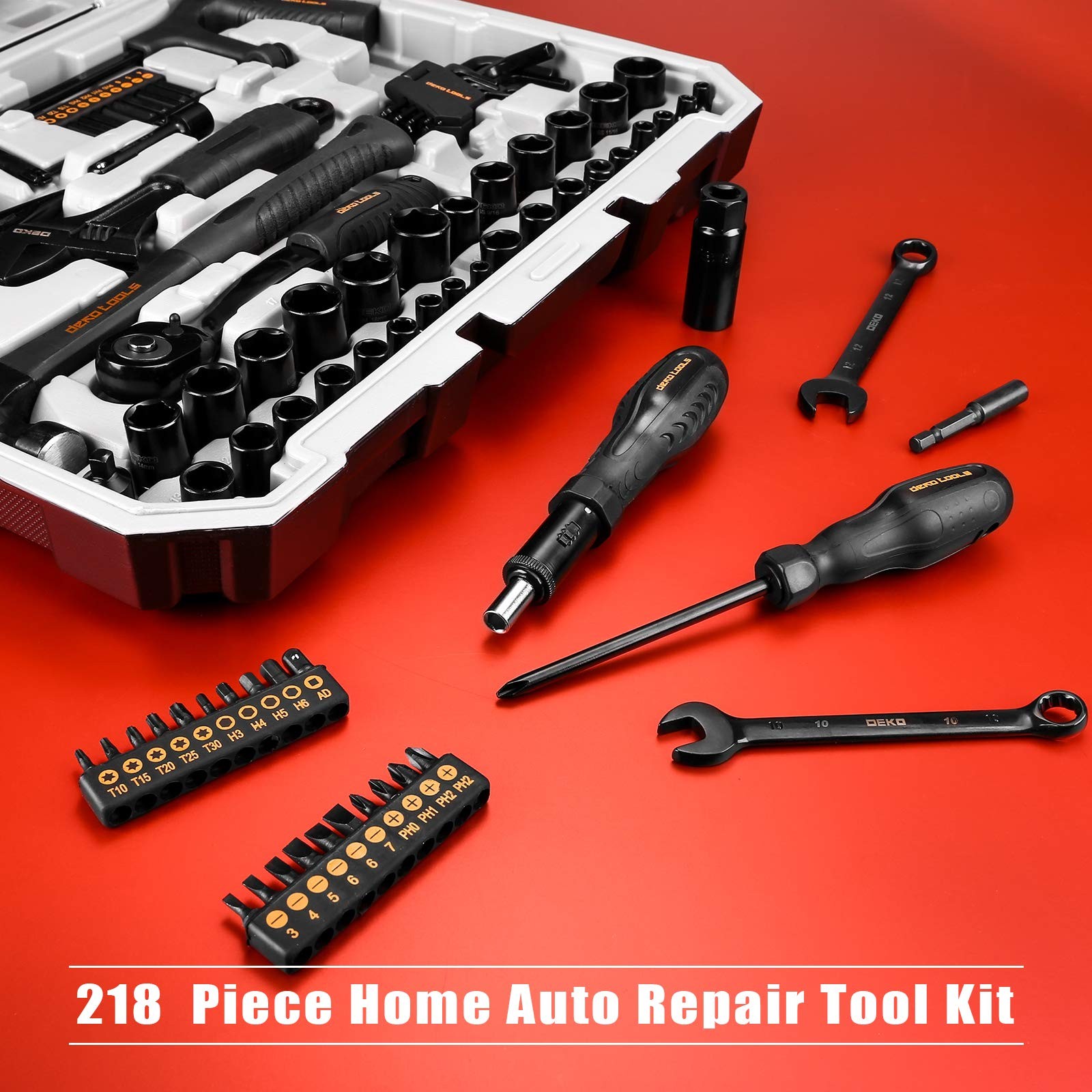 218-Piece General Household Hand Tool kit Professional Auto Repair Tool Set