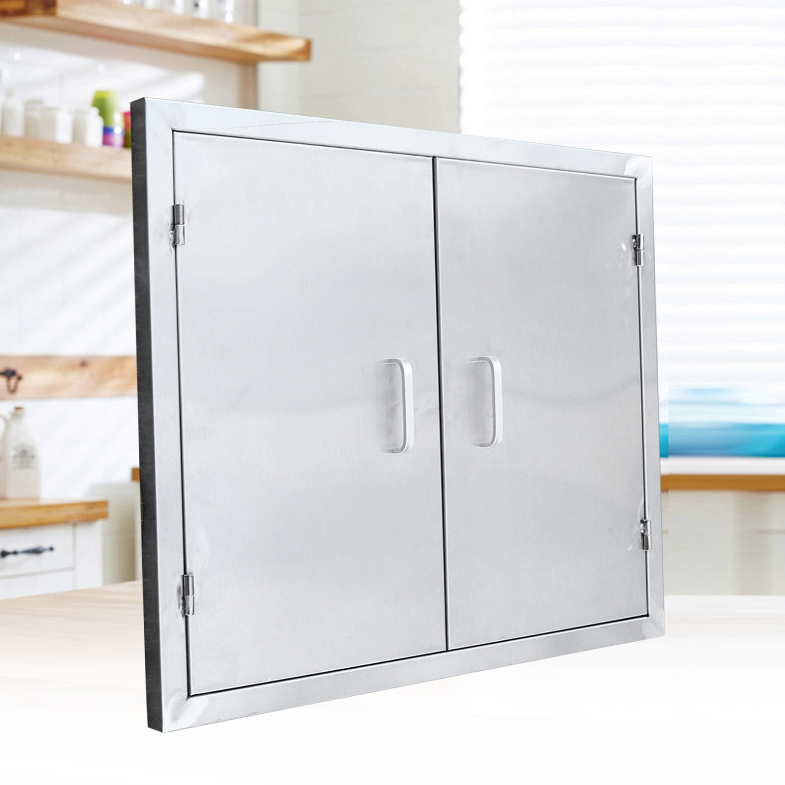 304 Stainless Steel Double Doors for Outdoor Kitchen BBQ Cabinets