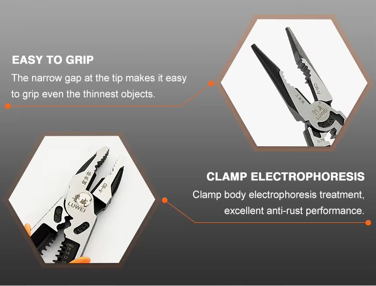 3PCS 9-in-1 Electrician Tool Set with Pliers/Cutter/Stripper, Heavy Duty