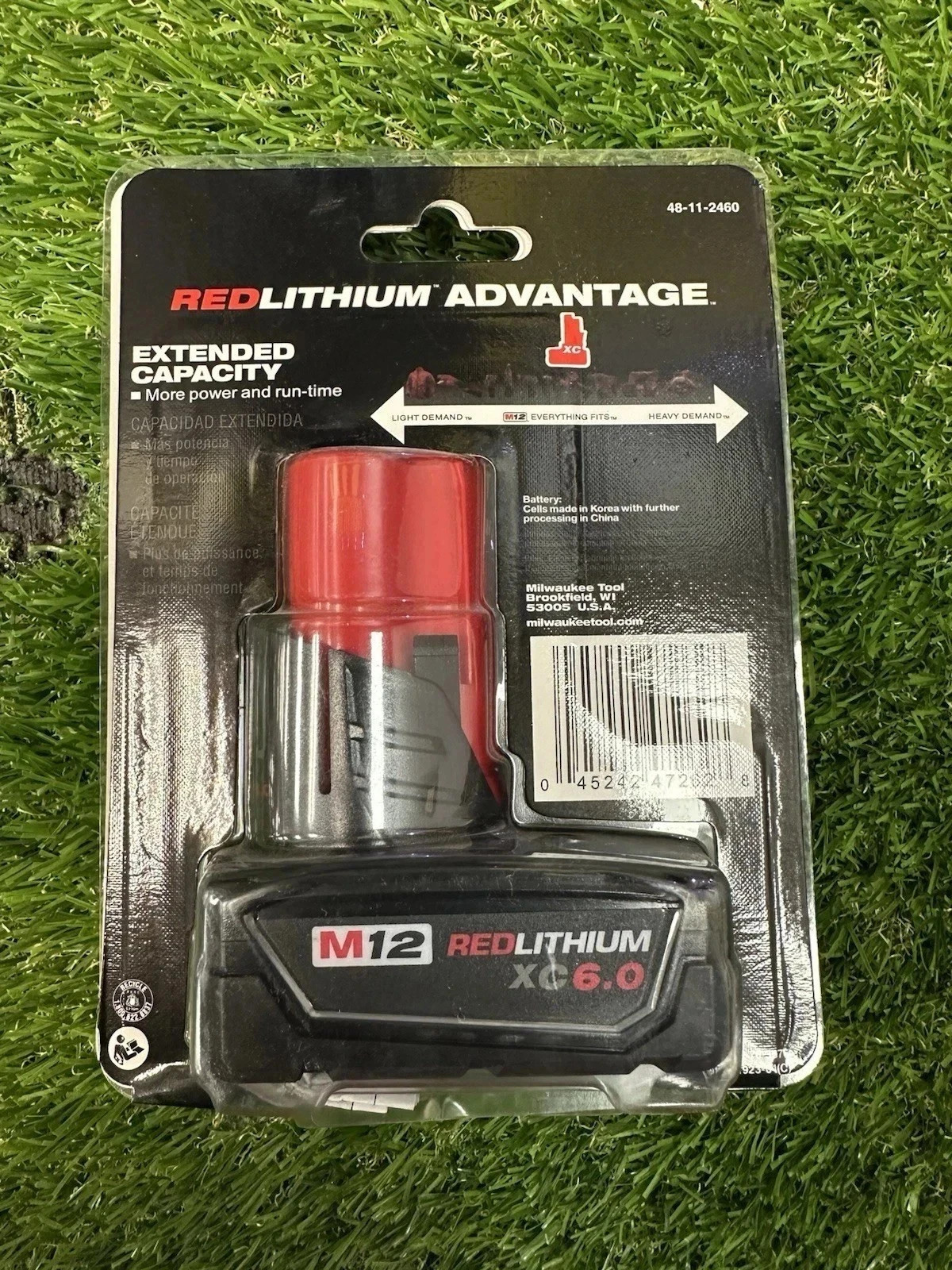 2 PCS MіІwaukеe 48-11-2460 M12 12V RED LITHIUM XC 6.0 Extended Capacity Battery