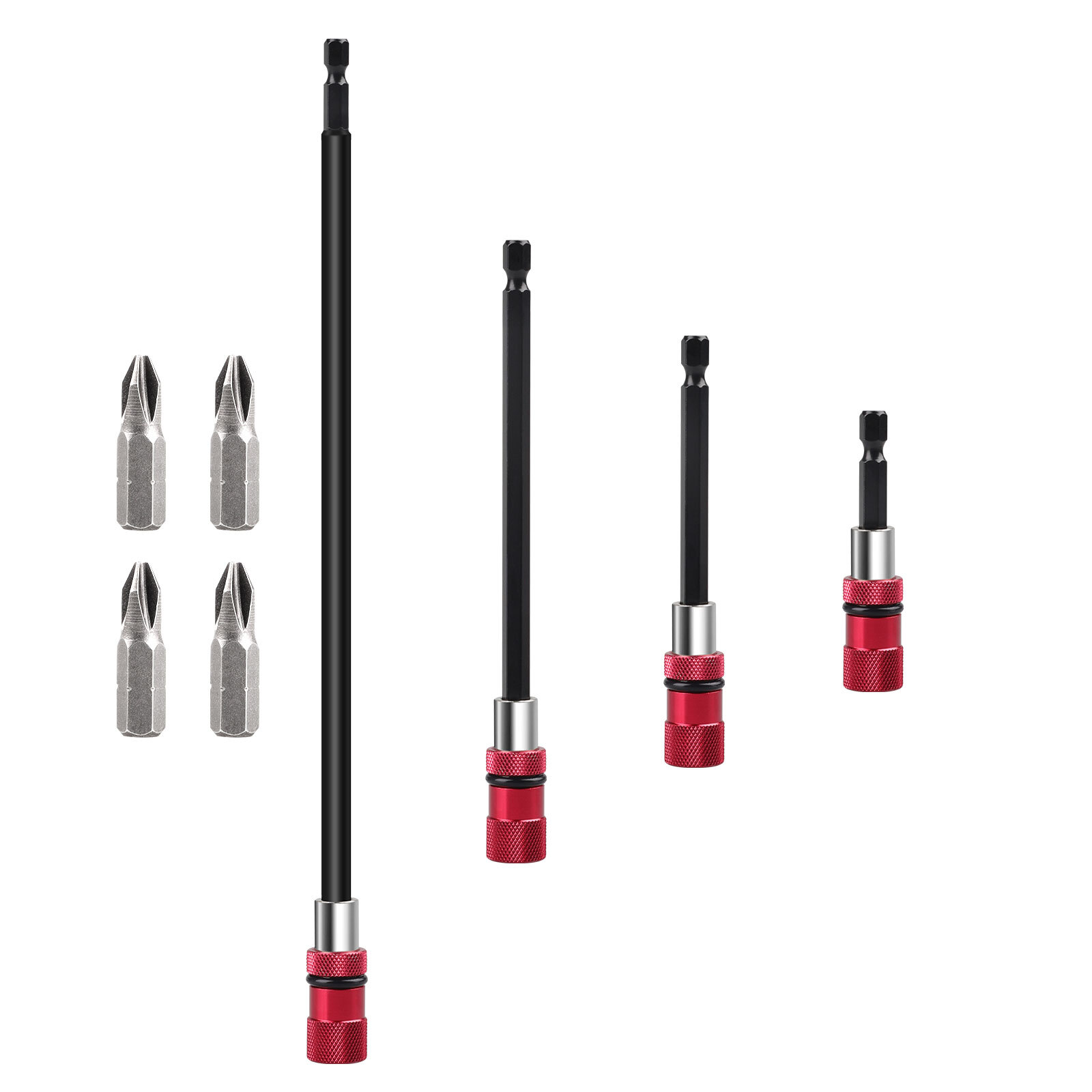 4Pcs Magnetic Drill Screwdriver Bit Holder 1/4 Inch Hex Quick Release Bit Holder