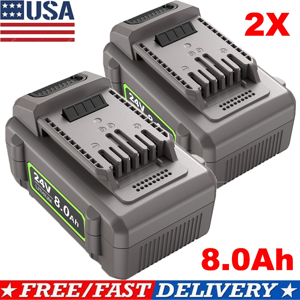 2X 8.0Ah Li-Ion Battery Replacement for FLEX 24V FX0221-1 FX0331-1 FX0341-1