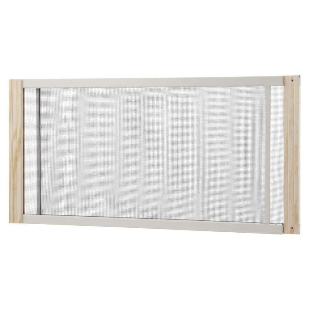 37 in. x 10 in. Grey Aluminum Adjustable Window Screen