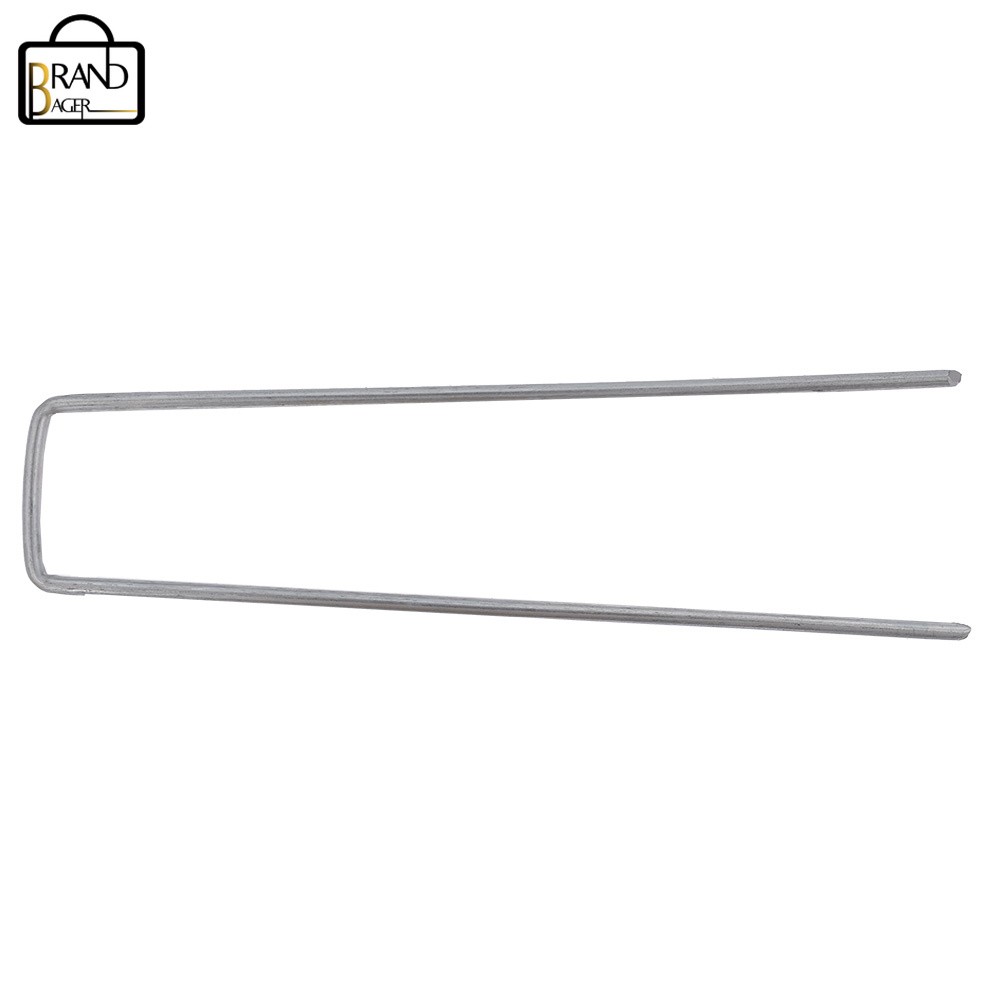 200 Pack 6″ High Quality Landscape Staples Garden Stakes Galvanized Sod Staples