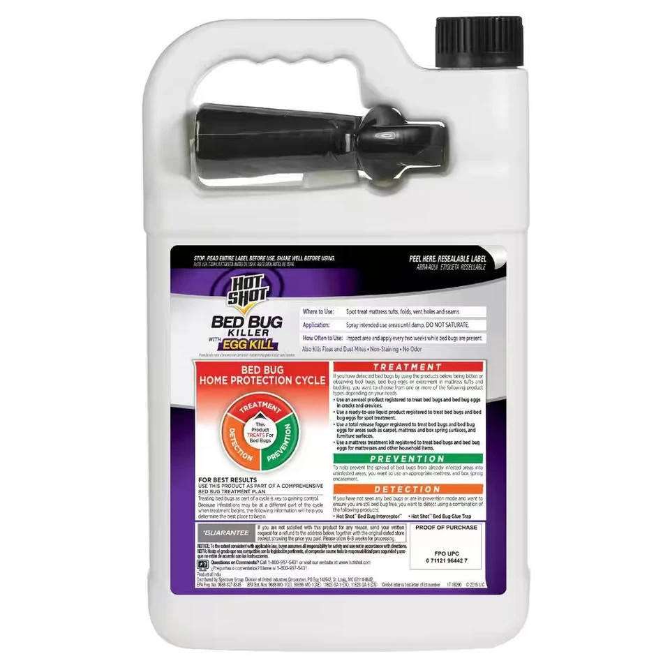 Bed Bug Killer With Egg Kill 1 Gallon, Ready-To-Use, Non-Staining Spray Control