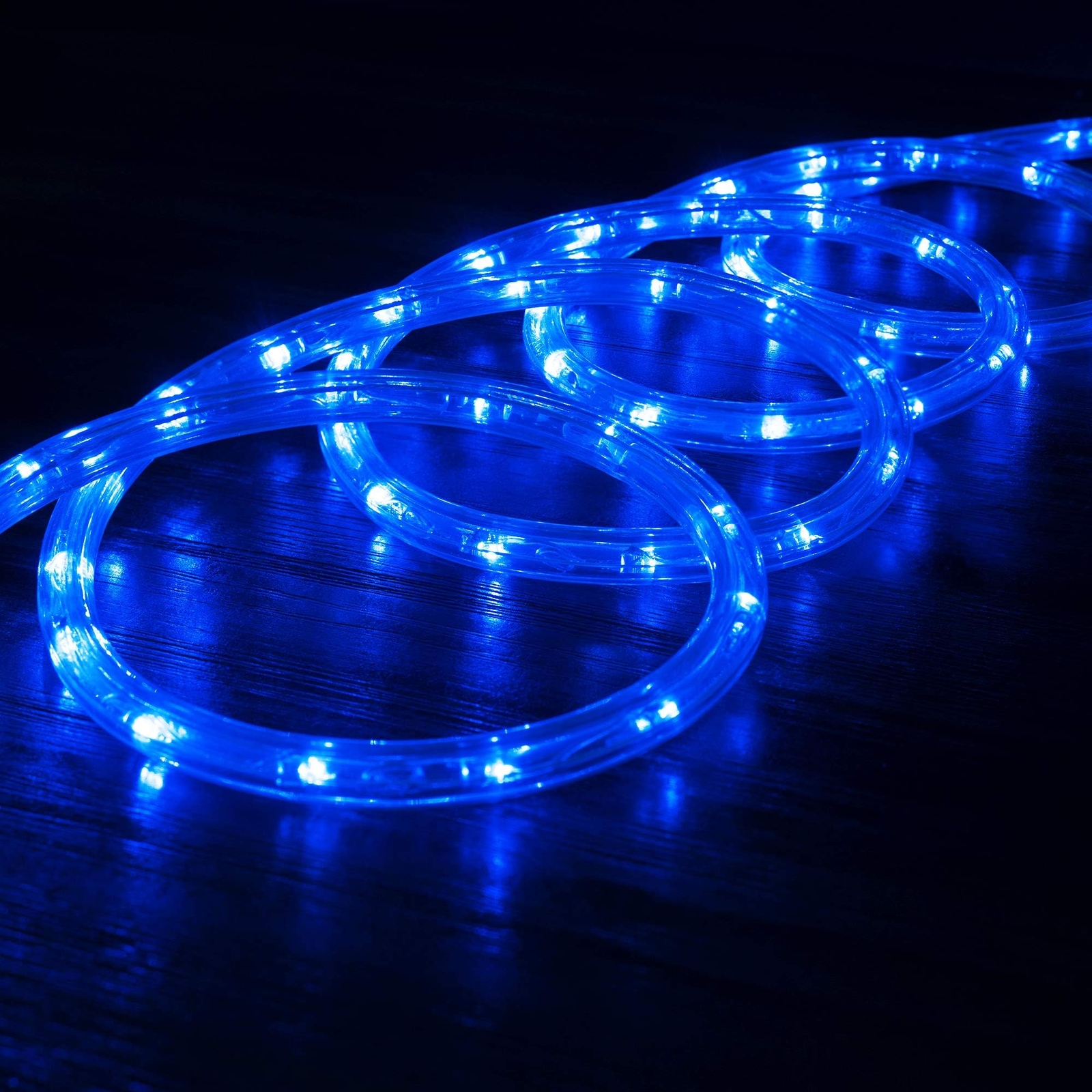 Blue 8-Mode LED Outdoor Waterproof Rope Light 10′ 25′ 50′ 100′ 150′ 300′ ft