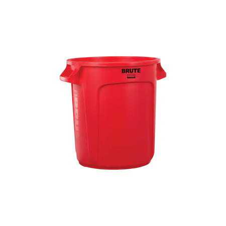 Rubbermaid Commercial Fg261000red Brute(R) 10 Gal Round Trash Can, Red, None,