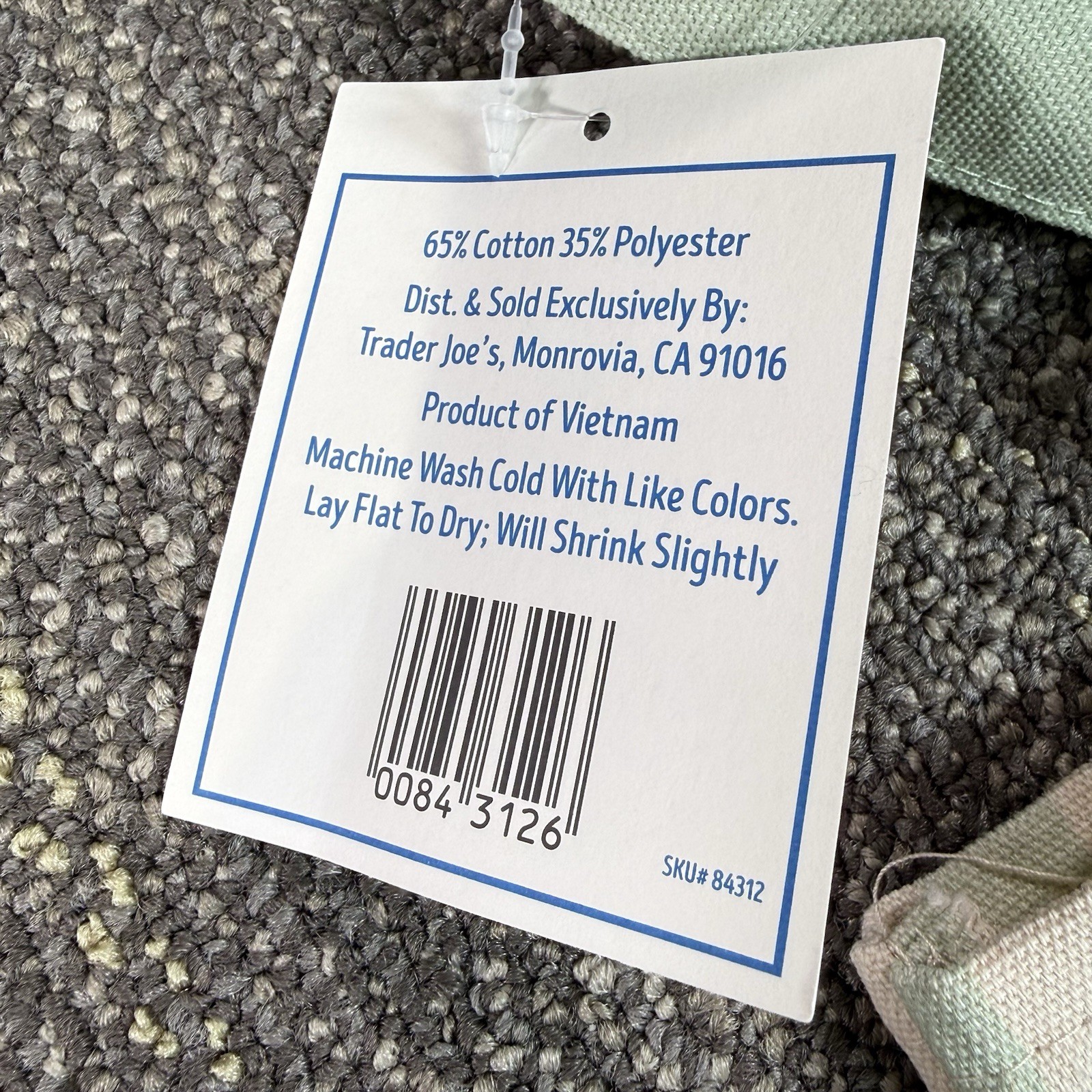 Trader Joe’s Striped Mini Canvas Tote Bag Pastel Green Summer 2026 Limited