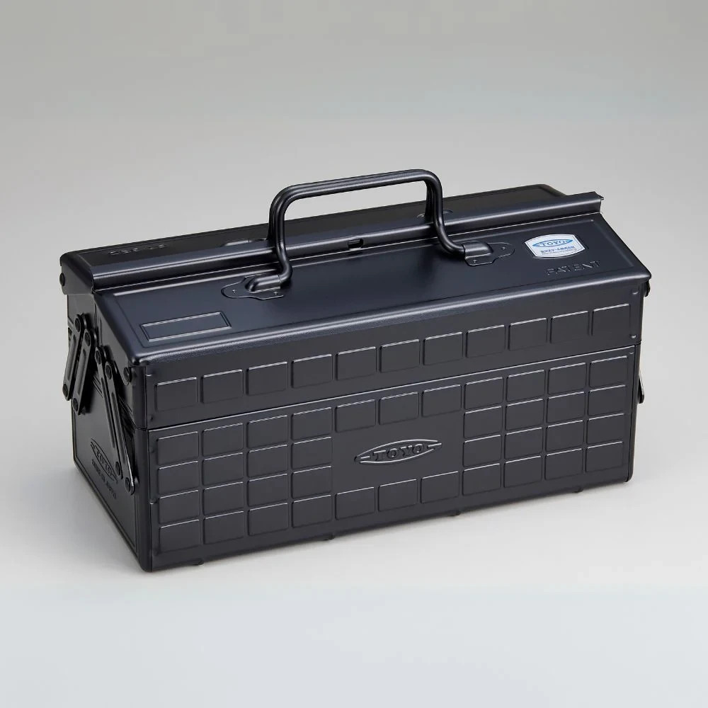 TOYO Steel 2-Stage Tool Box ST-350 Black Made in JAPAN 350x160x215mm 2.6kg New