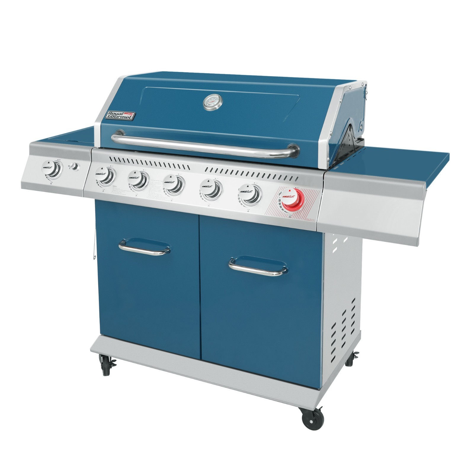 Royal Gourmet GA6402B 6-Burner BBQ Liquid Propane Gas Grill, 74,000 BTU, Blue