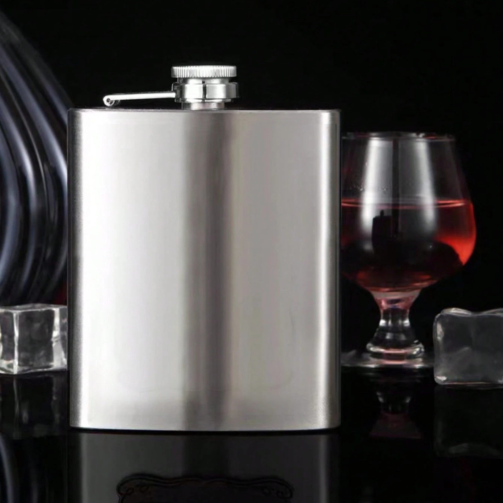 Stainless Steel Hip Flask 6 8oz Pocket Bottle Screw Cap Funnel Leakproof Flasks