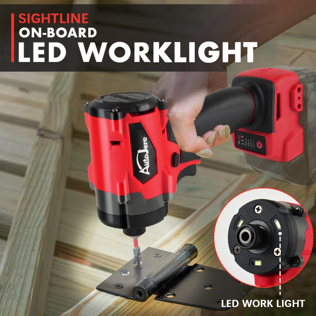 Brushless Cordless Impact Driver for Milwaukee 18V Battery,1/4″ Compact,4 Speed