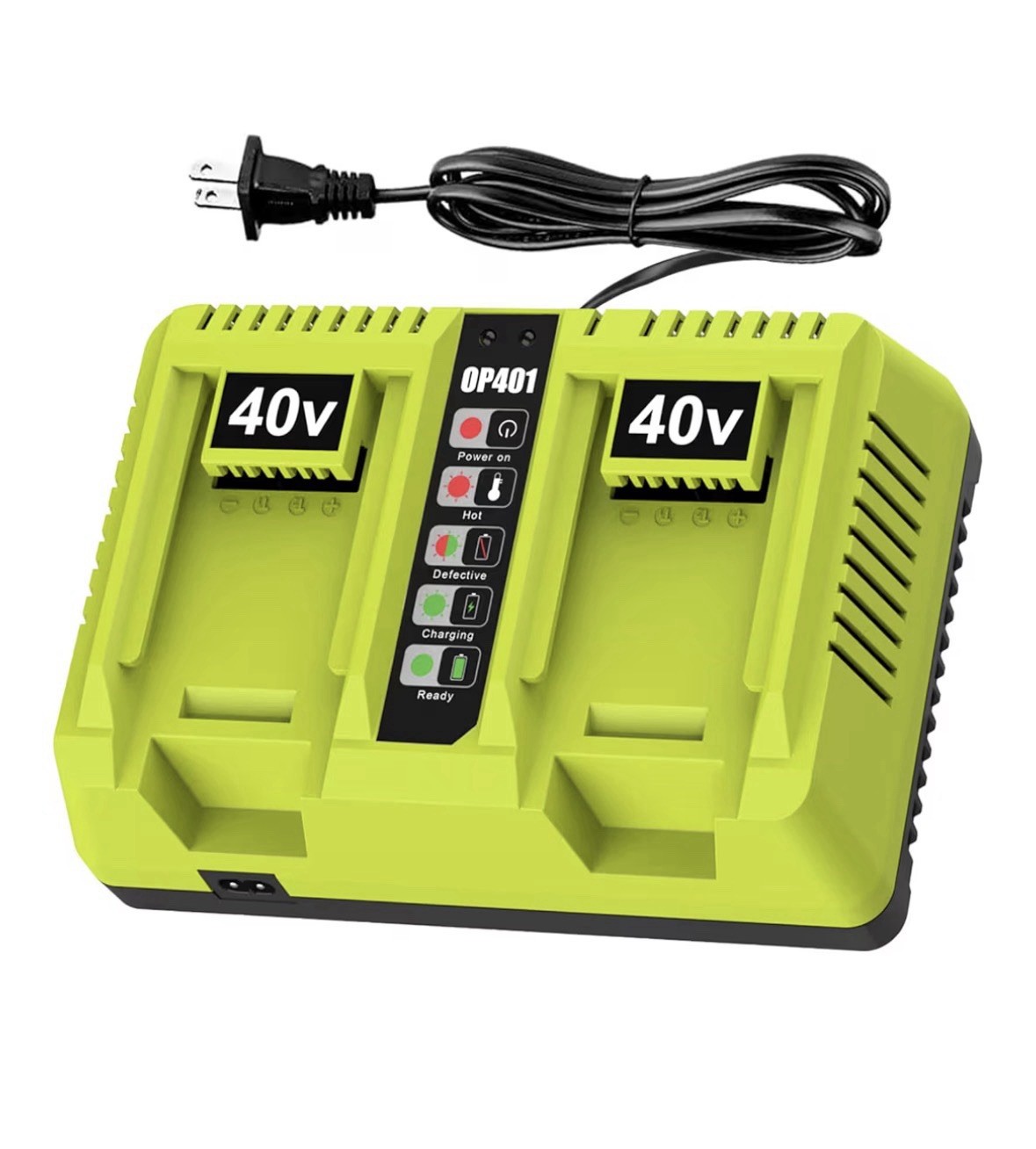 40V Dual Port OP401 Charger for Ryobi OP4040 OP4026 OP40601 Rapid Charger
