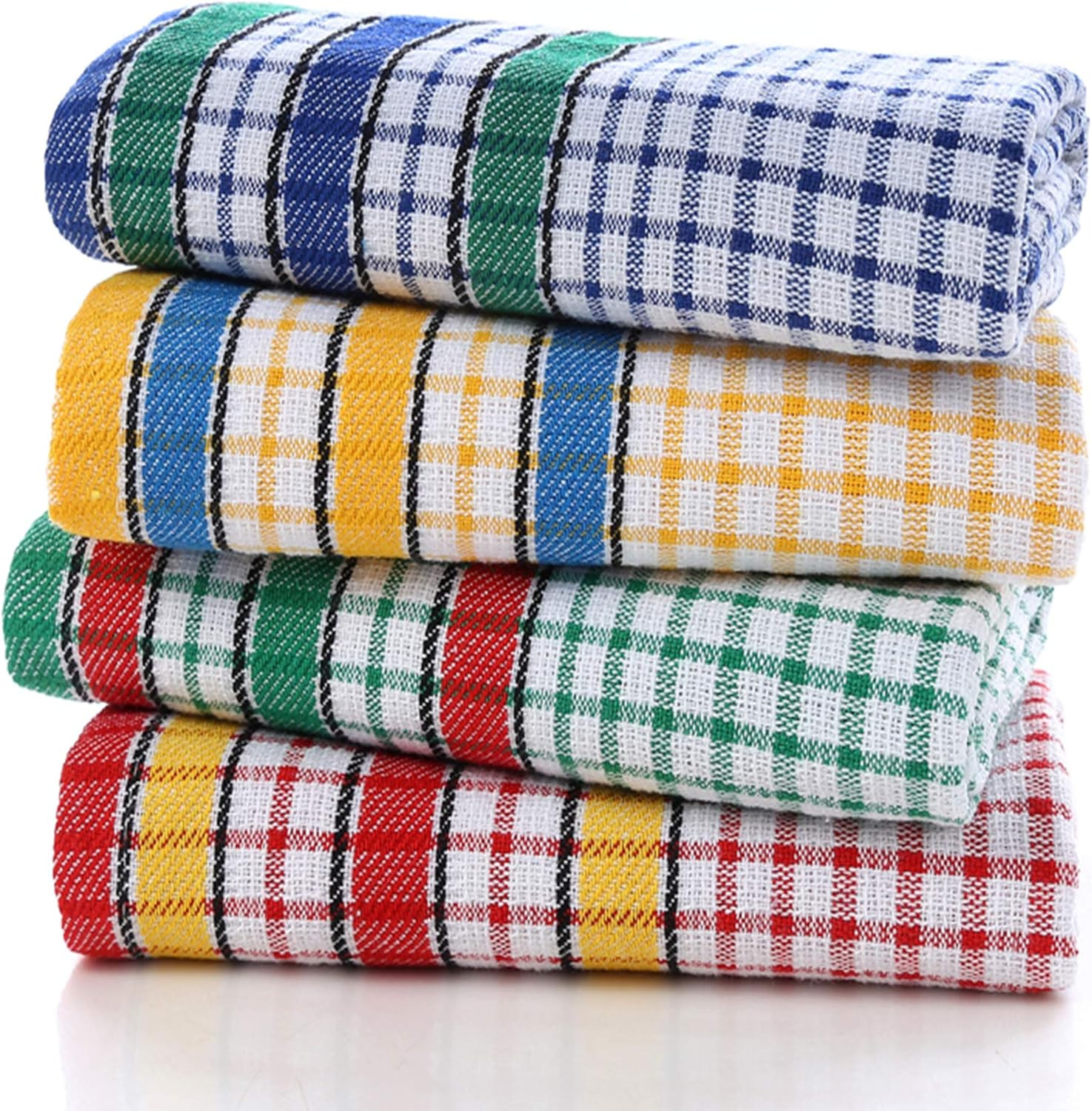 Large Kitchen Dish Towels, 16 Inch x 26 Inch Bulk Absorbent Cotton Kitchen Towel