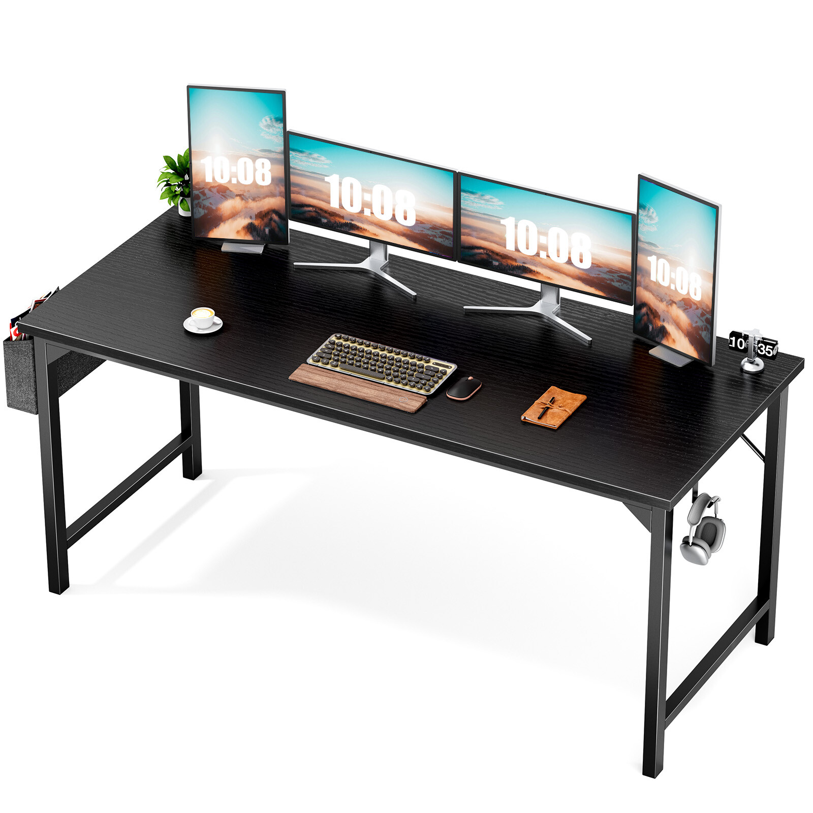 Home Office Computer Desk with Storage Bag and Hook – 40/47/55/63inch Sizes