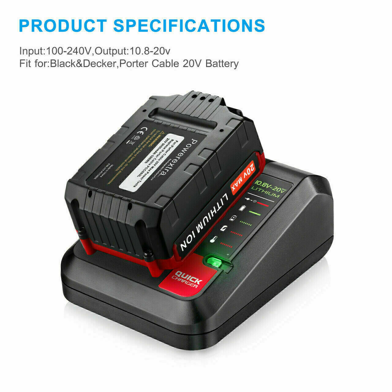 4Pack 20V 8.0Ah 20 Volt MAX Lithium-ion Battery for Porter Cable PCC685L PCC680L