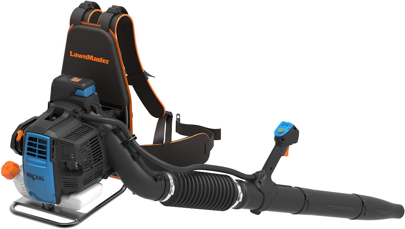 LawnMaster NPTBL31AB Gas Backpack Leaf Blower 31cc Electric Start 470CFM 175MPH