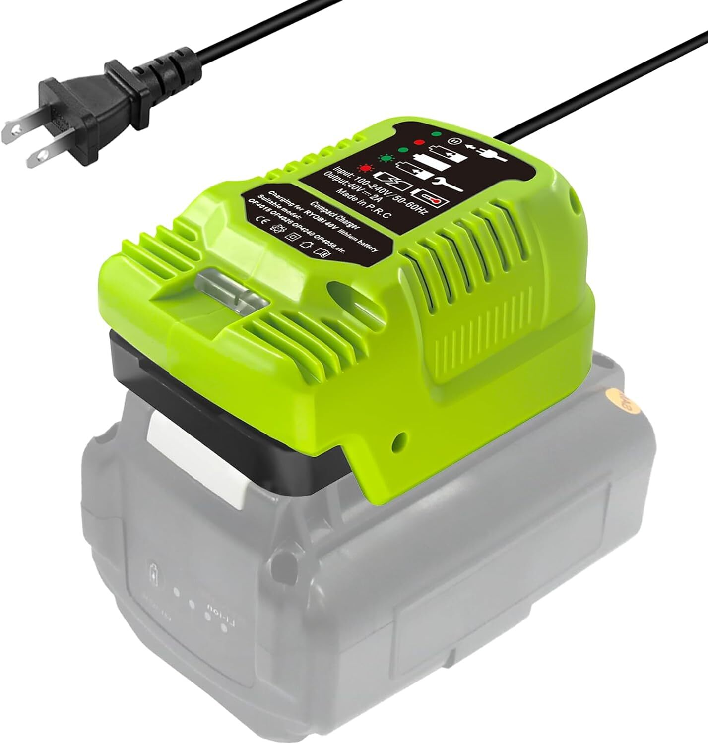 Charger for Ryobi 40V Battery OP401 Charger OP4015 OP4026 OP4030 OP4040 OP4050