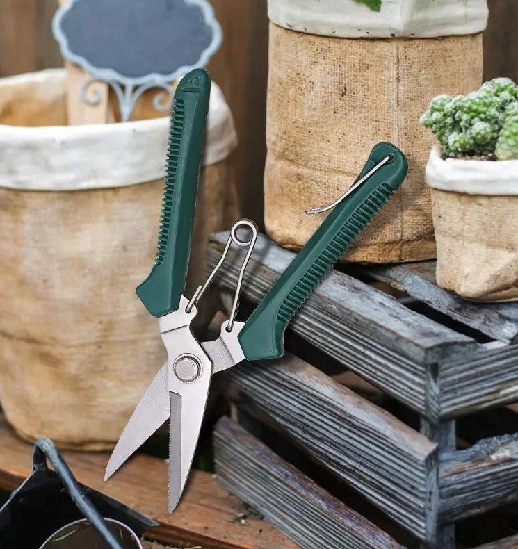 1pc Garden Pruning Shears Stainless Steel Bonsai Scissors Cutter – NEW