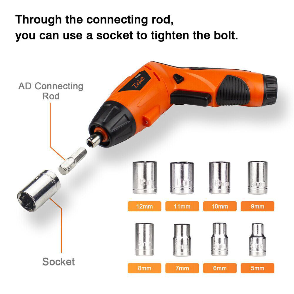 48IN1 Cordless Electric Screwdriver Drill Power Tool Kit w/ Rechargeable Battery
