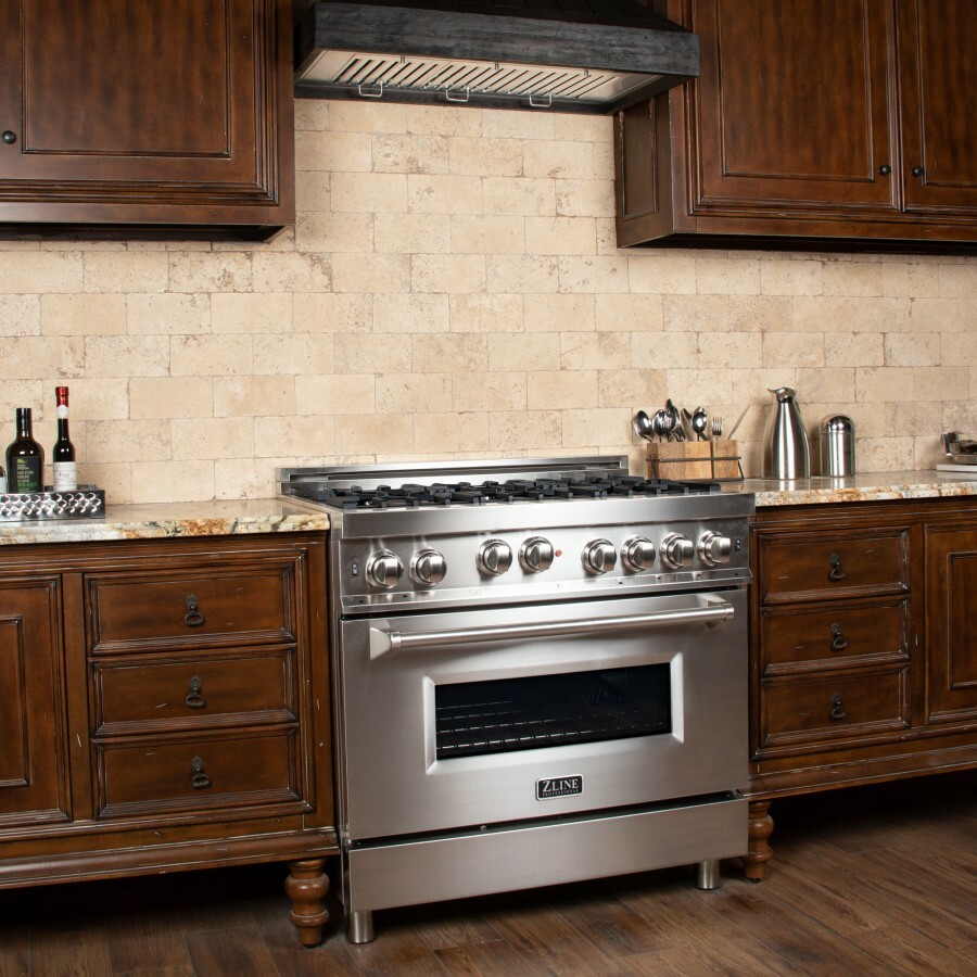 ZLINE 36″ Stainless DUAL FUEL 4.6 cu.ft. Gas Burner/Electric Oven Range RA36 OB1