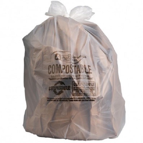 Plasticplace 55-60 Gallon Compostable Trash Bags- Black, Case of 35 Garbage Bags