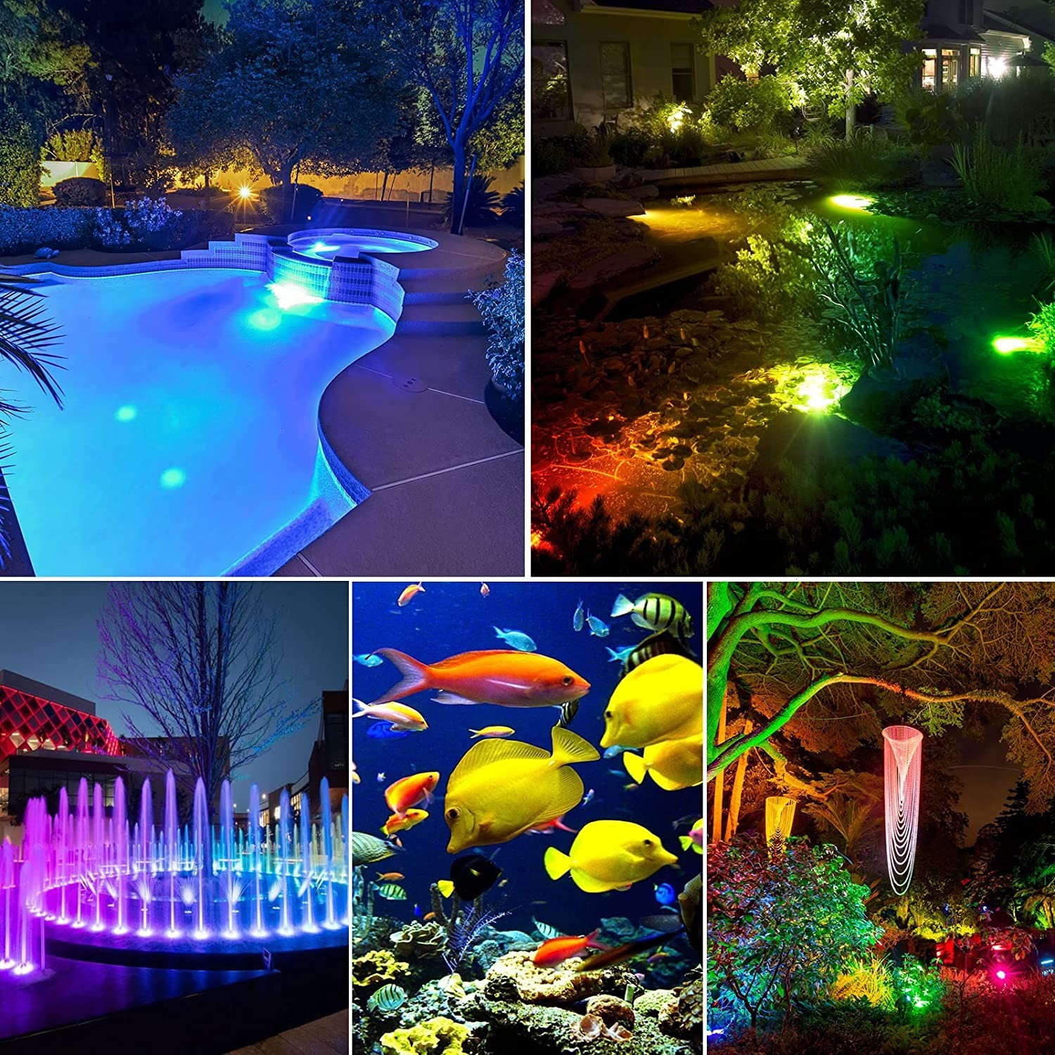 T-SUN 5 IN 1 Solar Pond Lights LED Outdoor Garden Underwater Fountain Pool Light