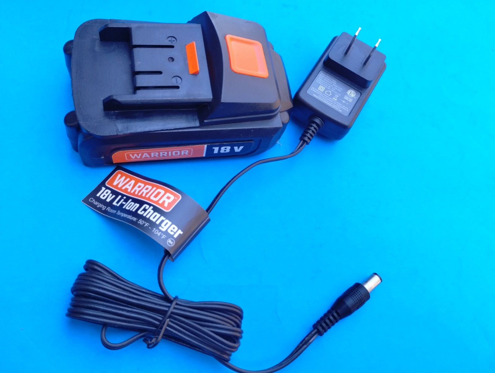 Warrior 18V Lithium Battery Pack 1.3 Ah w/Charger, Tested!
