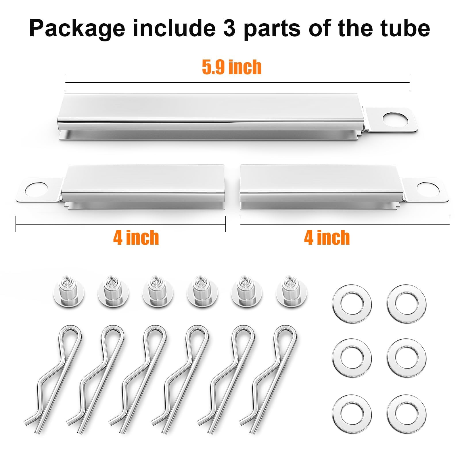 Hisencn 304 Stainless Steel Carryover Tube Replacement for 3 Pack, Pack of 3