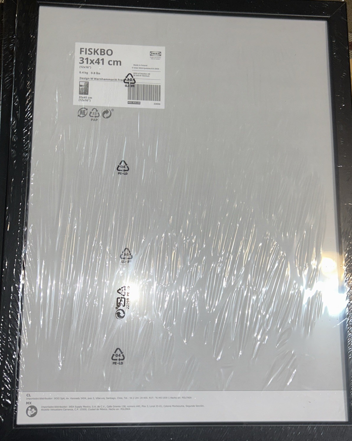 IKEA Fiskbo Black Picture Frame 12″ x 16″ or 31 x 41 CM SEALED