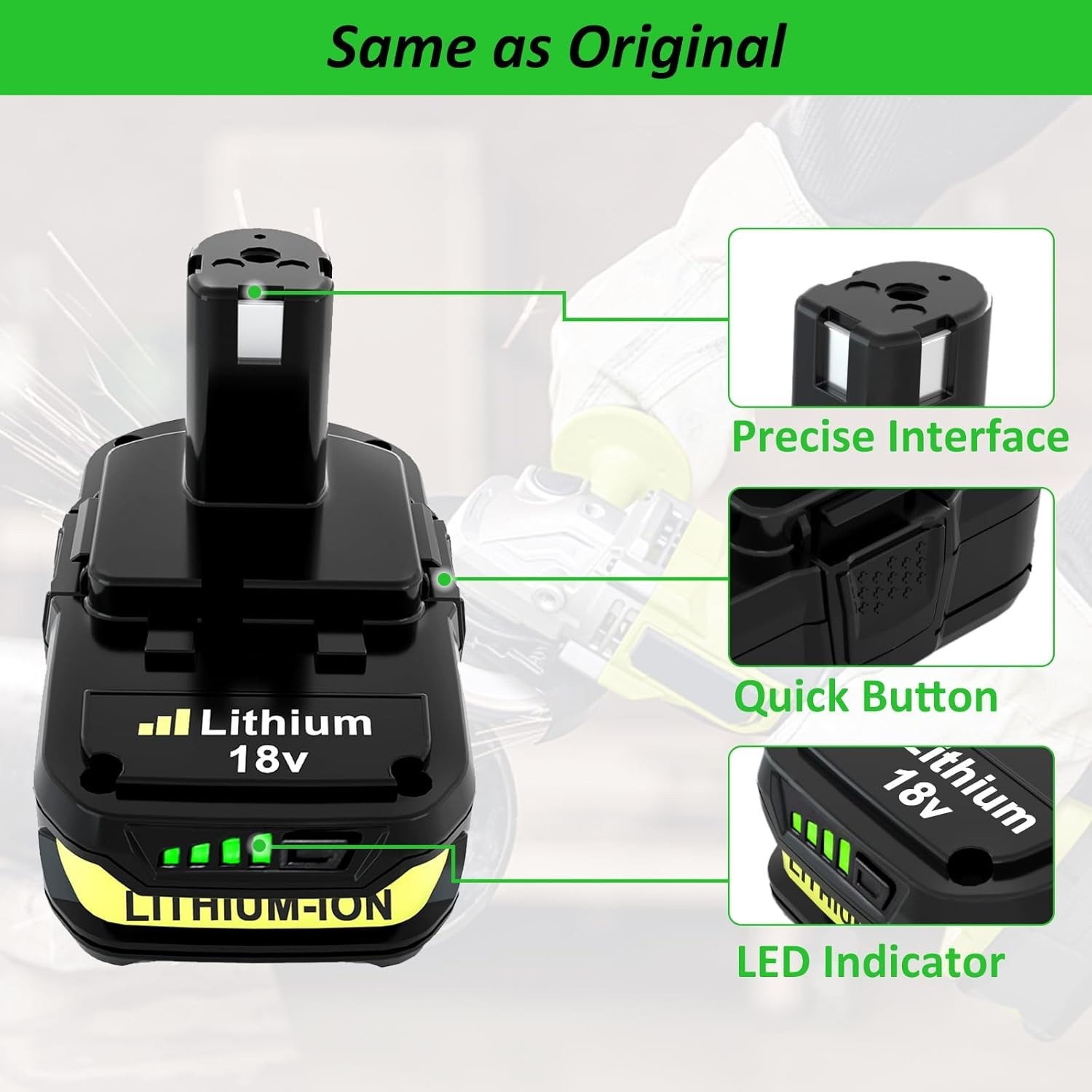 2PACK 4.0Ah For RYOBI 18V Battery /Charger One Plus High Capacity P109 Lithium