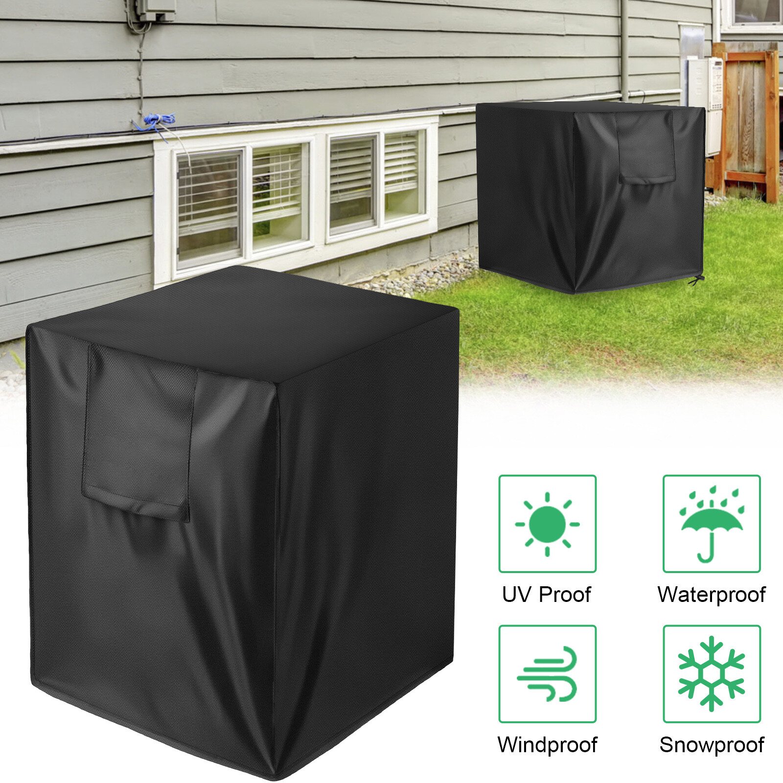 Heavy Duty Air Conditioner Cover, Outdoor Waterproof Central AC Unit Protector